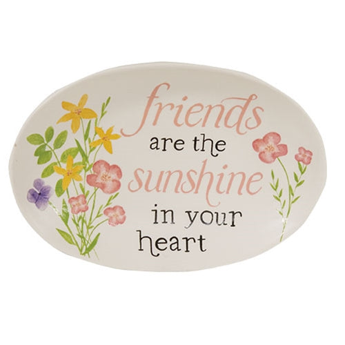 Friends Are the Sunshine In Your Heart Resin Trinket Tray
