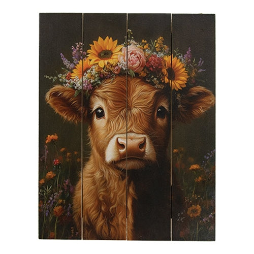 Daisy Moo Pallet Art - 9" x 11.75"