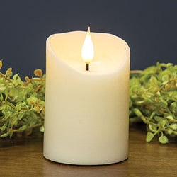 Ivory Blow Out Timer Pillar - 3" x 4"