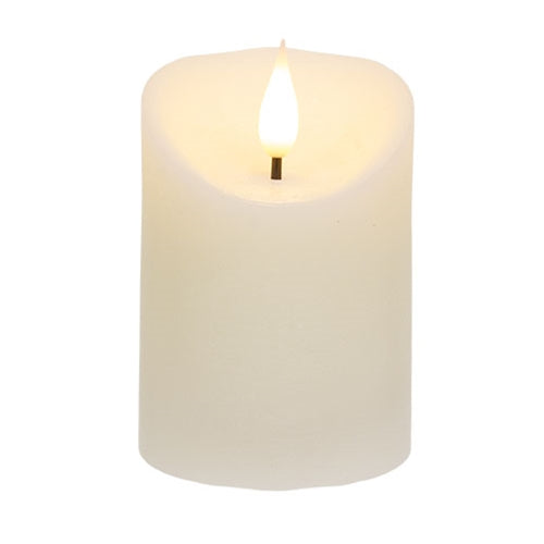 Ivory Blow Out Timer Pillar - 3" x 4"
