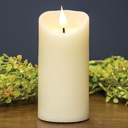 Ivory Blow Out Timer Pillar - 3" x 6"