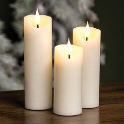 3/Set - Ivory Blow Out Timer Pillars