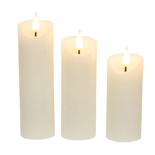 3/Set - Ivory Blow Out Timer Pillars