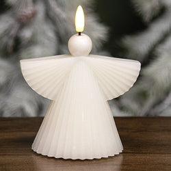 Ivory Angel LED Timer Candle - 6"