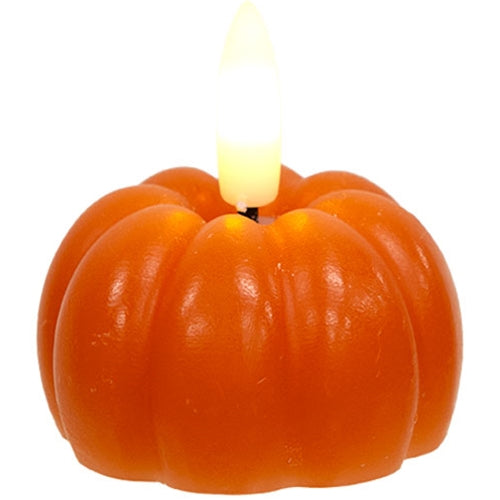 Pumpkin LED Timer Candle - 3.5"