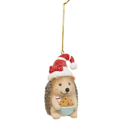 Resin Holiday Baking Hedghog Ornament - 2 Asstd.