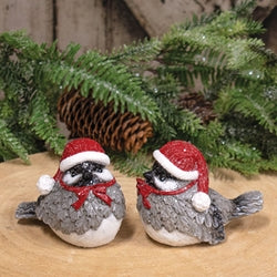 Resin Winter Hat Glitter Bird - 2 Asstd.