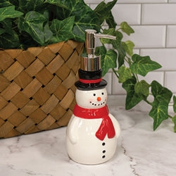 Ceramic Snowman Soap Dispenser