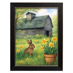 Farm Bunny Framed Print - 6x8 - 2 Asstd.