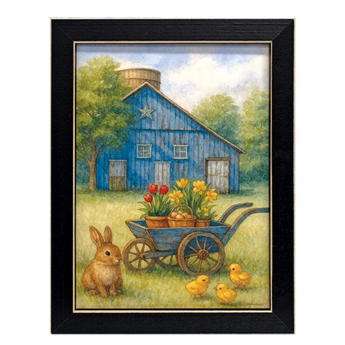 Bunny & Chicks Framed Print - 6x8