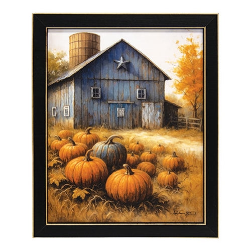 Pumpkin Patch Blues Framed Print - 8x10