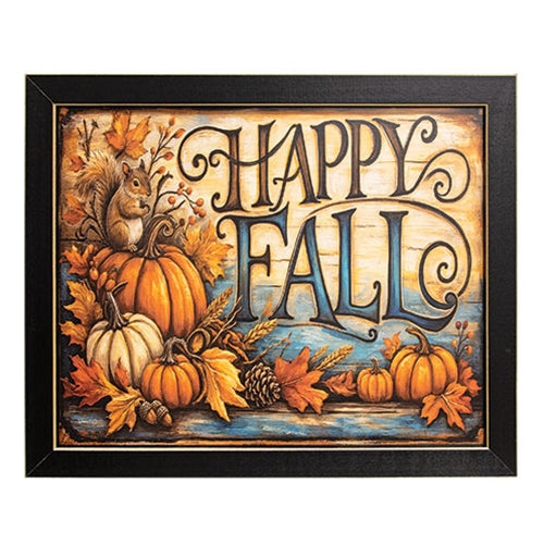 Happy Fall Shoreline Framed Print - 10x8