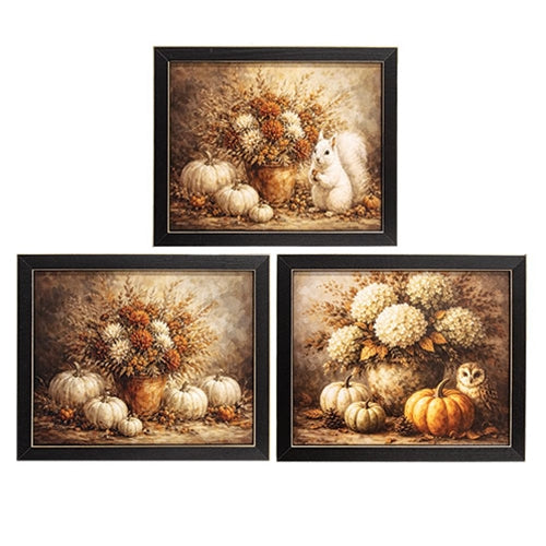 Woodland Pumpkins Framed Print - 8x10 - 3 Asstd.