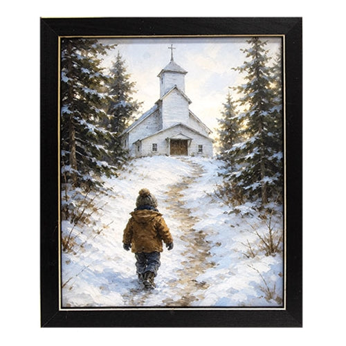 Winter Sunday Walk Framed Print - 8x10