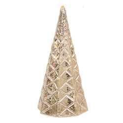 3/Set - Patterened Mercury Glass LED Christmas Trees