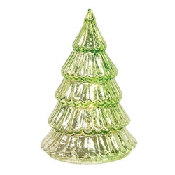 3/Set - Patterened Mercury Glass LED Christmas Trees