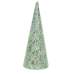 3/Set - Patterened Mercury Glass LED Christmas Trees