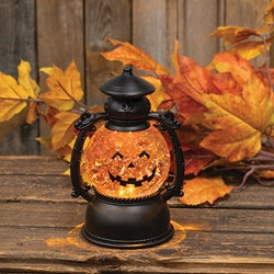 LED Spinning Glitter LED Smiling Jack O Lantern