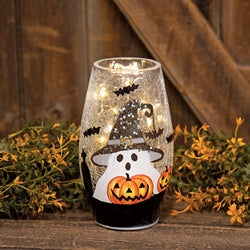 Boo and Pumpkin LED Vase - 5"x7"