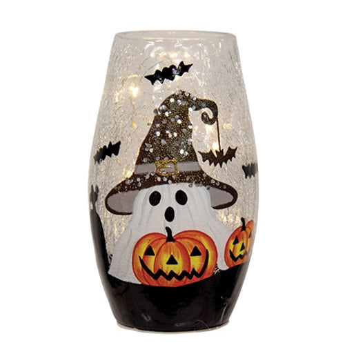 Boo and Pumpkin LED Vase - 5"x7"