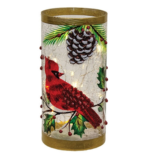 Cardinal Pillar with LED String Lights – Primitive Renditions