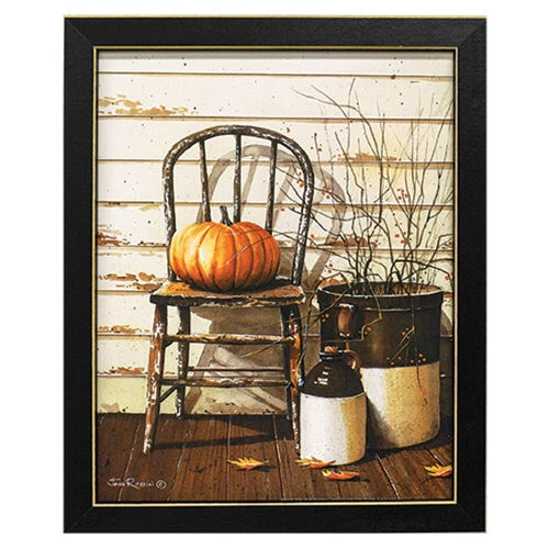 Pumpkin & Chair Framed Print - 8"x10"