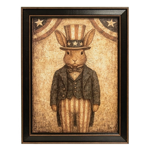 Uncle Sam Rabbit Framed Print - 12x16