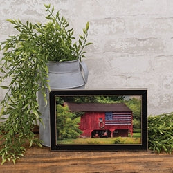 Patriotic Farmer Framed Print - 10"x6"