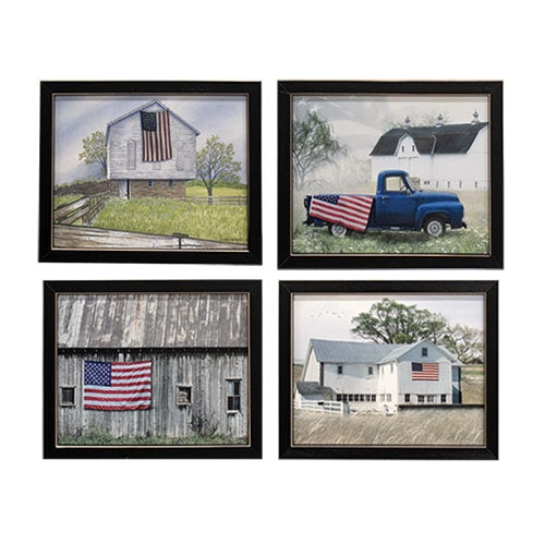 Americana Barn Framed Print - 8x10 - 4 Asstd.