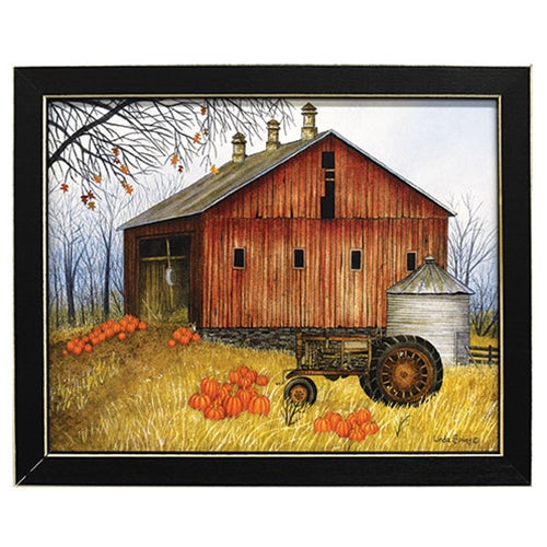 Grandpa's Tractor in Fall Framed Print - 10"x8"