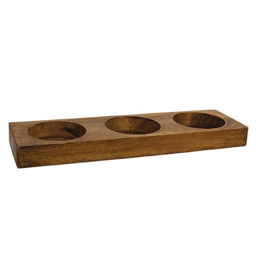 Three Hole Cheese Mold - Walnut