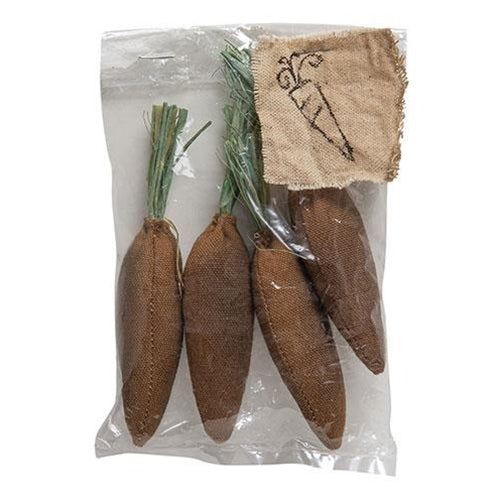 4/Set Mini Primitive Fabric Carrots