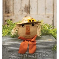 *Scarecrow Head Ornament with Bow
