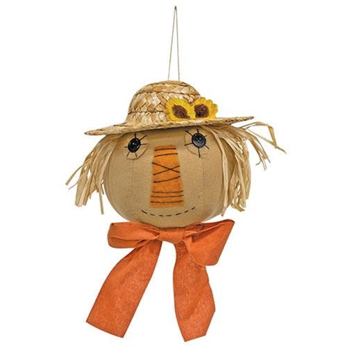 *Scarecrow Head Ornament with Bow