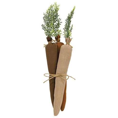 3/Set Stuffed Earthtone Carrot Trio