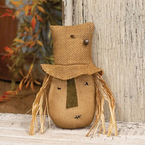 Primitive Scarecrow Hanger w/Burlap Hat