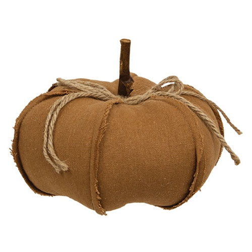 Stuffed Brown Pumpkin w/Seams 6.5"