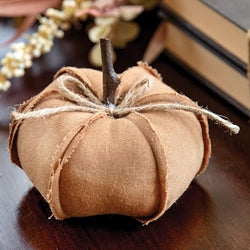 Stuffed Autumn Pumpkin w/Seams 5"