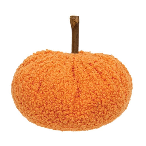 Stuffed Orange Chenille Pumpkin 4.5"