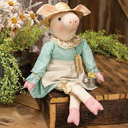 Penelope Pig Doll w/Watering Can
