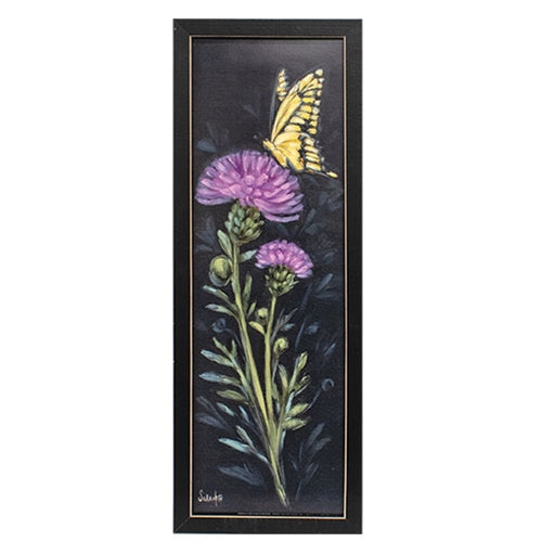 Yellow Butterfly Framed Print - 6" x 18"