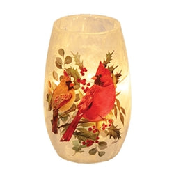 Woodland Cardinal Pre-Lit Vase - 5"H - 2 Asstd.