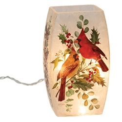 Woodland Cardinal Pre-Lit Vase - 8"H - 2 Asstd.