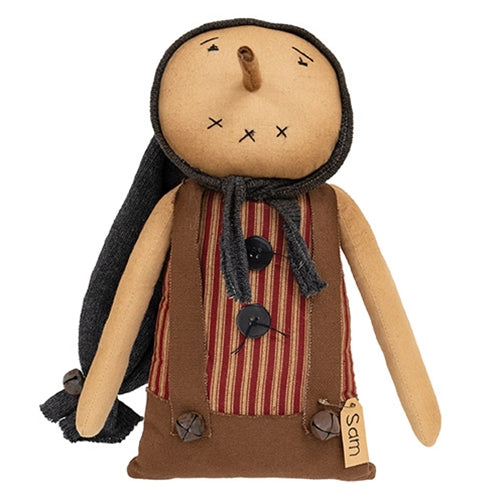 Sam Ticking Stripe Snowman Doll