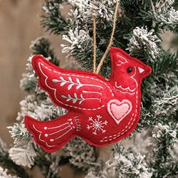 Yuletide Folklore Stuffed Felt Cardinal Ornament