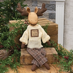 Stuffed Moose Lodge Sweater Doll