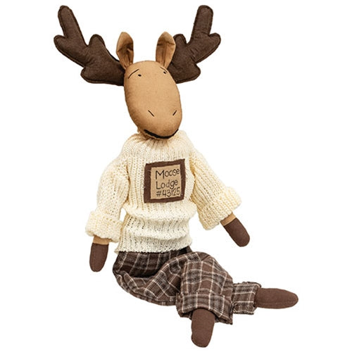 Stuffed Moose Lodge Sweater Doll
