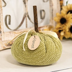 Stuffed Green Harvest Sweater Pumpkin - 5.5"H