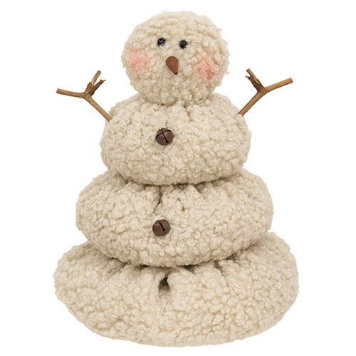Antique Sherpa Melting Snowman - 9"H