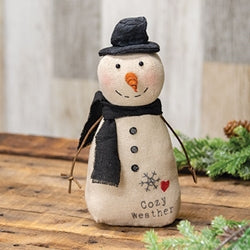 Cozy Weather Stuffed Top Hat Snowman